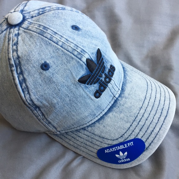 NWT Adidas Originals Denim Cap Hat - Picture 3 of 3